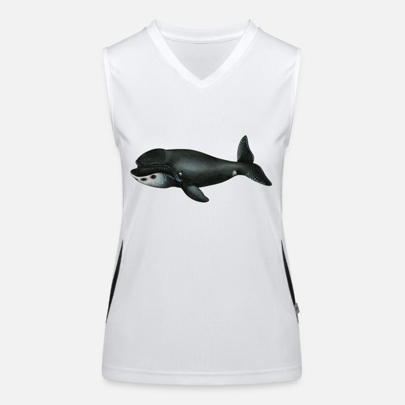 bowhead whale Women's Functional Contrast Tank Top