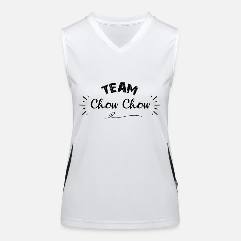 Team chow chow, idée cadeau pour ami des chiens Débardeur respirant contrasté Femme