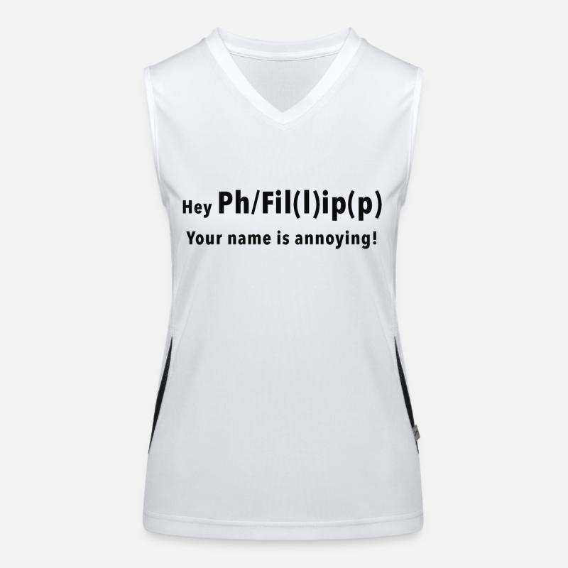 Philipp Philip Filip Phillipp Phillip ENG Version Funktionelles Kontrast-Tank Top für Frauen