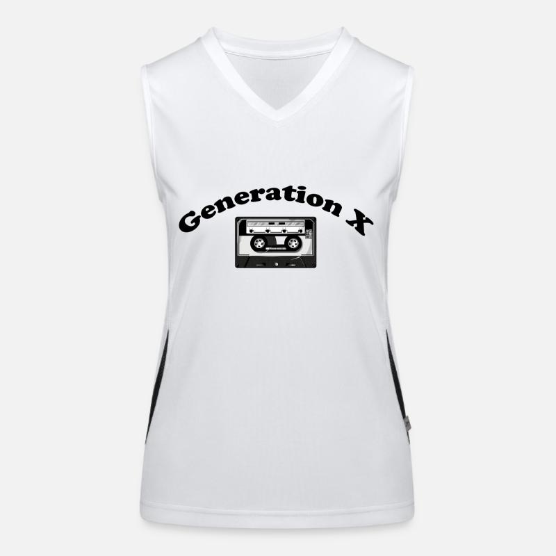 Génération X - Cassette musicale Débardeur respirant contrasté Femme