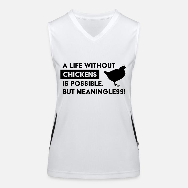 A life without chickens is possible Women's Functional Contrast Tank Top
