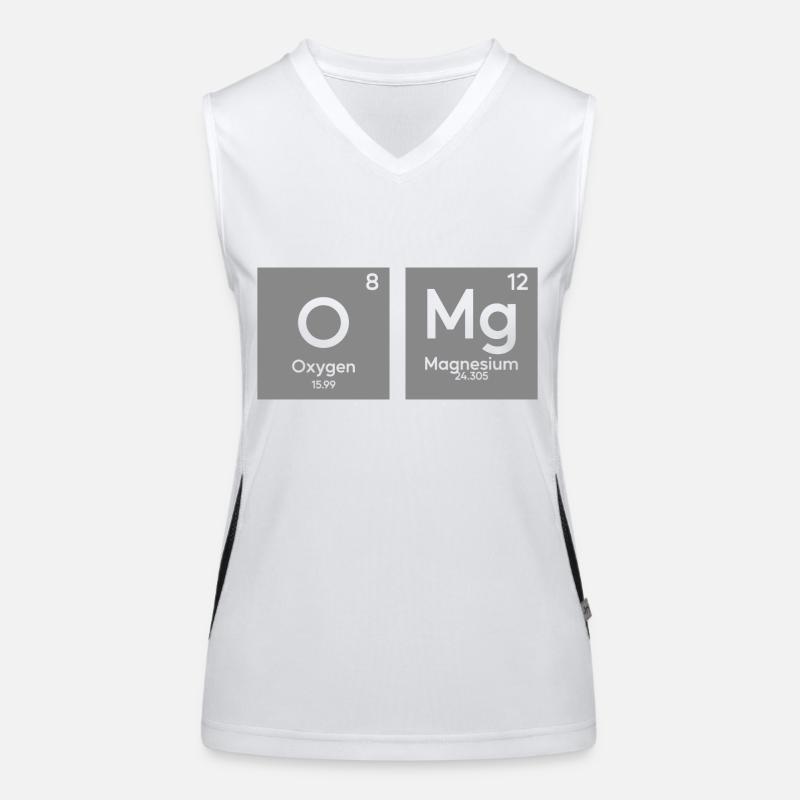 OMG periodic table in chemistry Women's Functional Contrast Tank Top