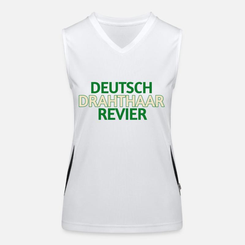 Deutsch Drahthaar Funktionelles Kontrast-Tank Top für Frauen