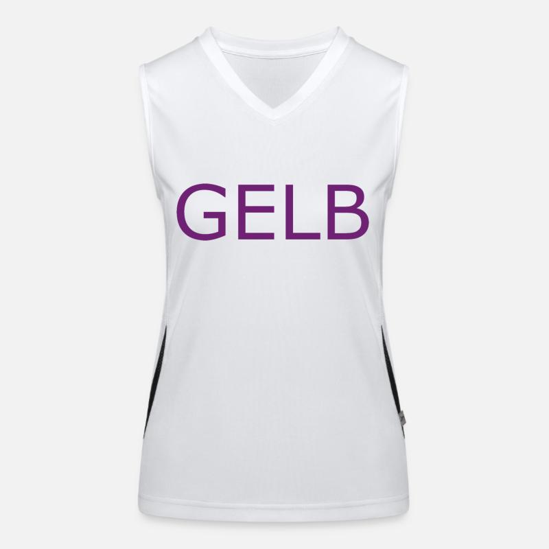 GELB in LILA Funktionelles Kontrast-Tank Top für Frauen
