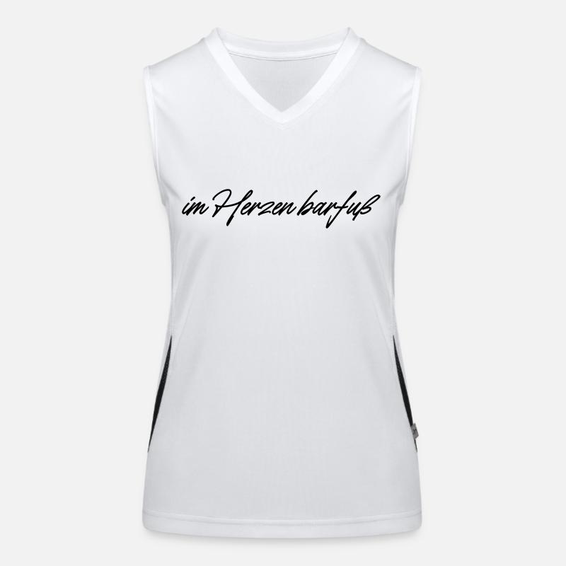 im Herzen barfuß Funktionelles Kontrast-Tank Top für Frauen