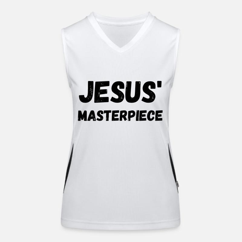 Jesus' masterpiece - Women's Functional Contrast Tank Top - white/black