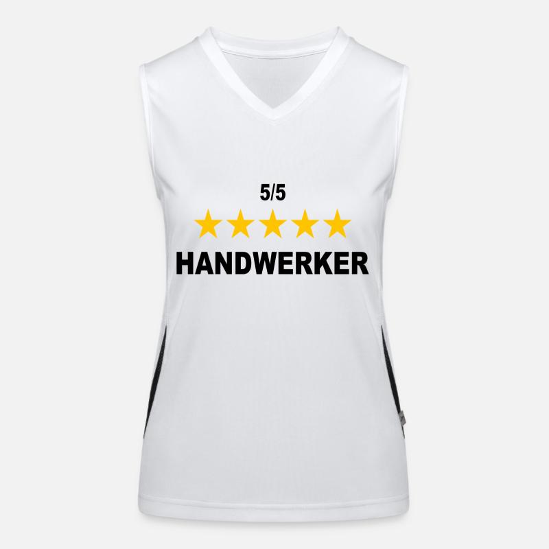 Handwerker Handwerk Spruch Funktionelles Kontrast-Tank Top für Frauen