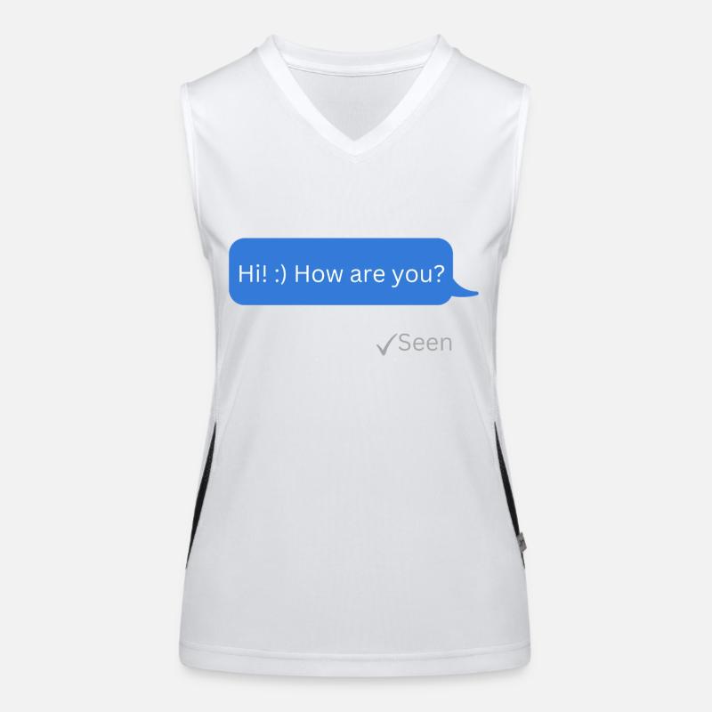 Salut! Comment vas-tu? Débardeur respirant contrasté Femme