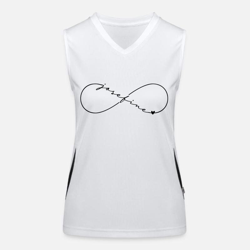 Nom Josefine Symbole de l’infini Débardeur respirant contrasté Femme