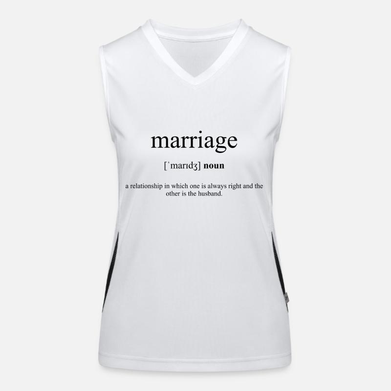 Marriage | Ehe Definition Dictionary Funktionelles Kontrast-Tank Top für Frauen