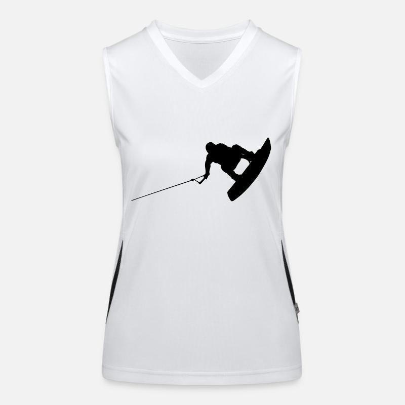 wakeboarder_02 Funktionelles Kontrast-Tank Top für Frauen