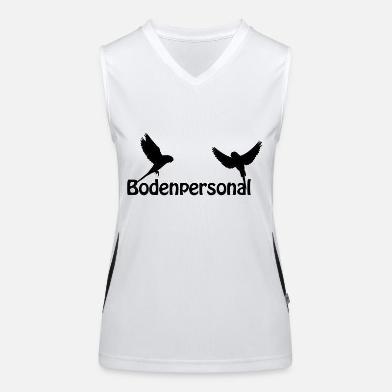 Wellensittiche - Bodenpersonal Funktionelles Kontrast-Tank Top für Frauen