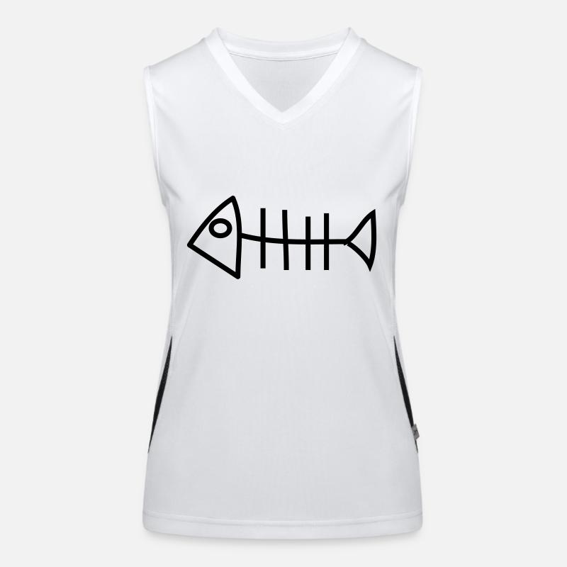 fischgraete Funktionelles Kontrast-Tank Top für Frauen