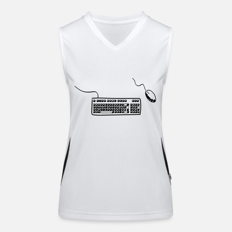 Clavier et souris Débardeur respirant contrasté Femme