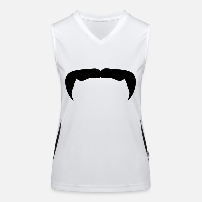 Hipster-Schnurrbart Schnurrbart Bart beard12 Funktionelles Kontrast-Tank Top für Frauen