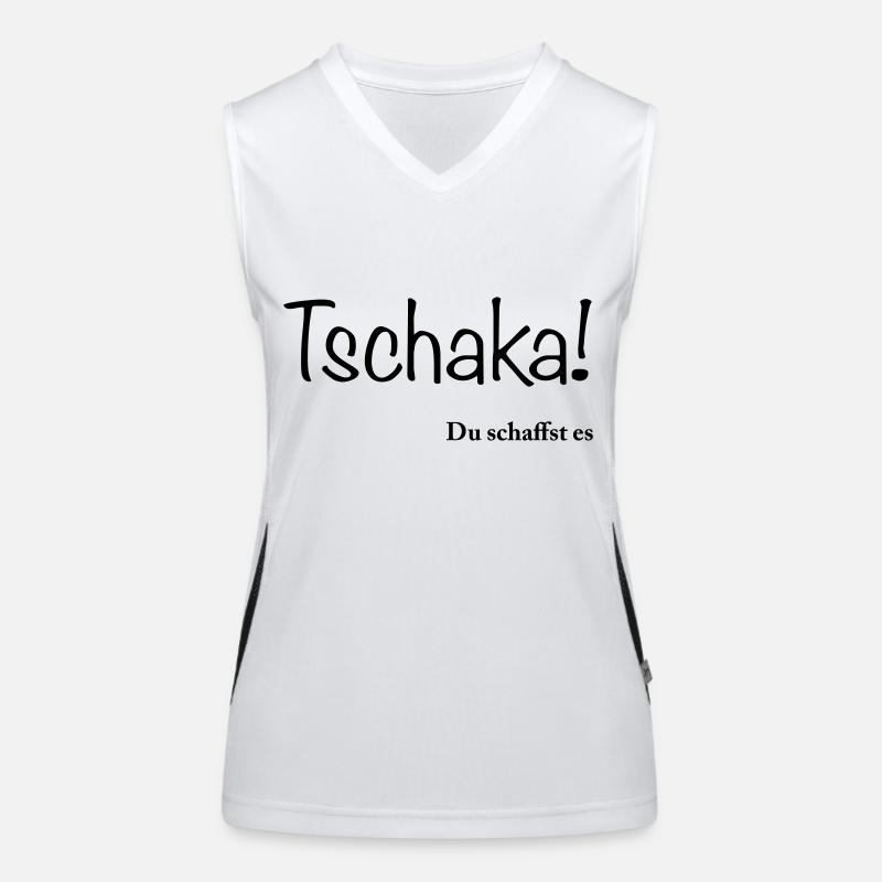 tschakka-du-schaffst-es Funktionelles Kontrast-Tank Top für Frauen