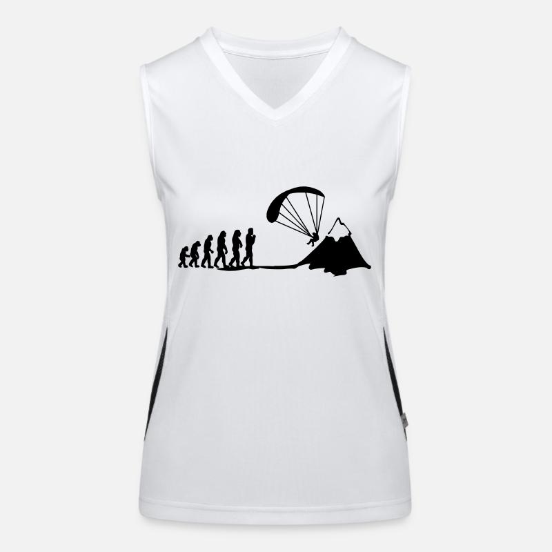 paragliding evolution Funktionelles Kontrast-Tank Top für Frauen