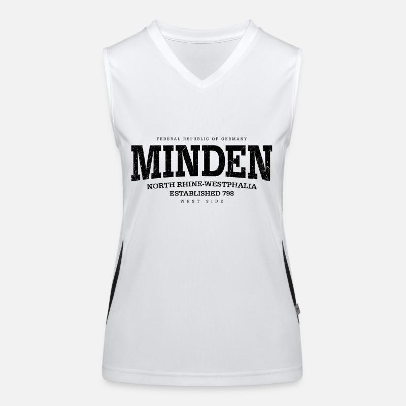 Minden (black oldstyle Edt. '13) - Women's Functional Contrast Tank Top - white/black