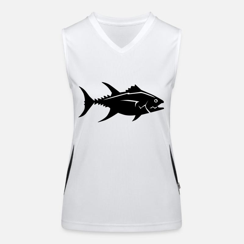 Thunfisch Funktionelles Kontrast-Tank Top für Frauen