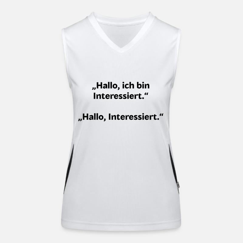 hallo bin interessiert Funktionelles Kontrast-Tank Top für Frauen