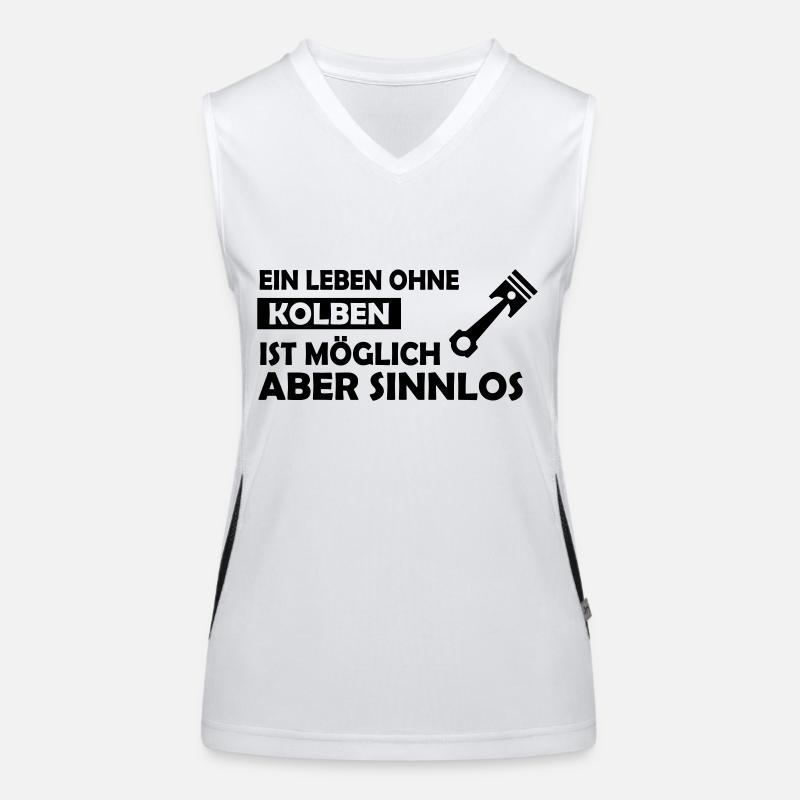 ein leben ohne kolben Funktionelles Kontrast-Tank Top für Frauen