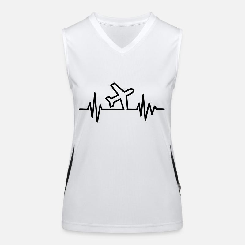 Flugzeug Funktionelles Kontrast-Tank Top für Frauen