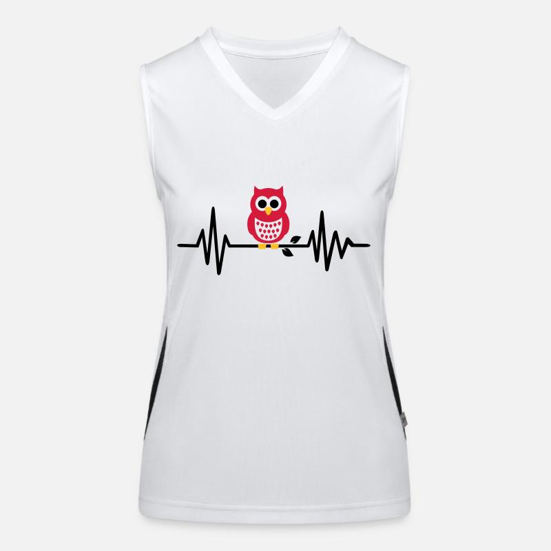 Eule Funktionelles Kontrast-Tank Top für Frauen