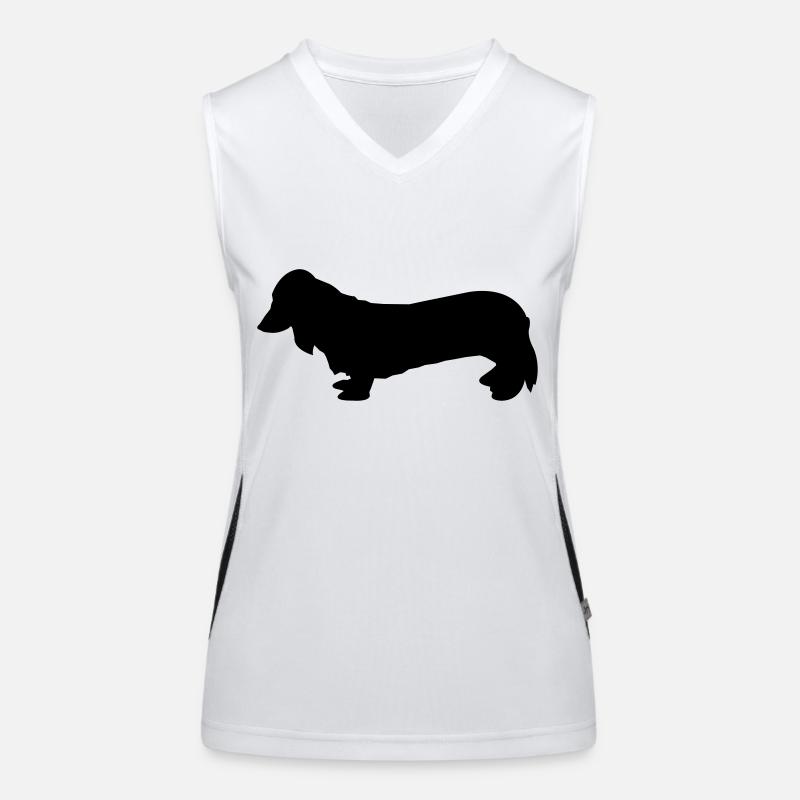 dackel Funktionelles Kontrast-Tank Top für Frauen