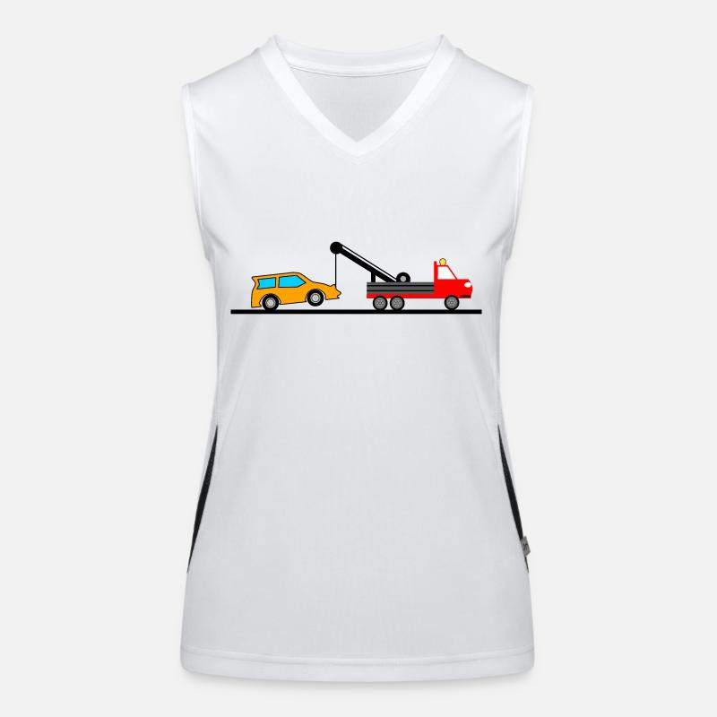 Abschleppwagen Funktionelles Kontrast-Tank Top für Frauen