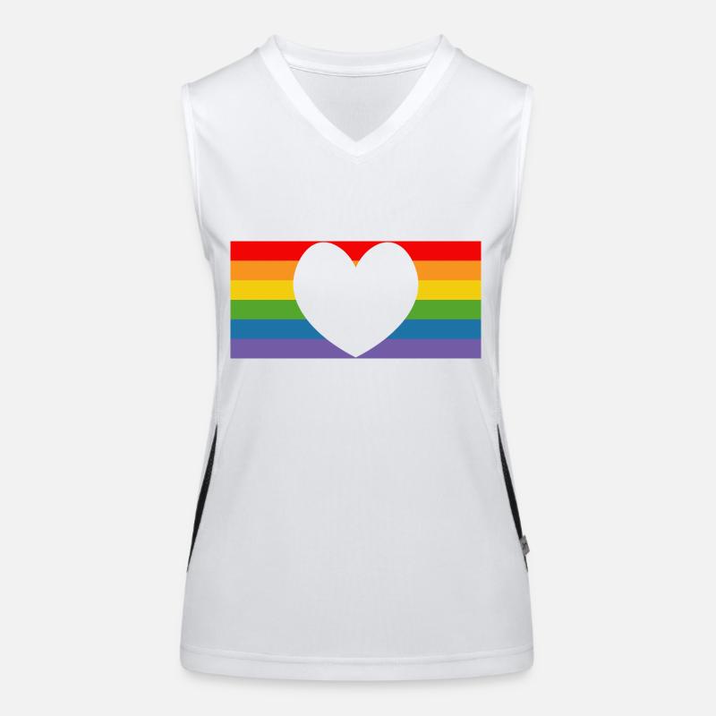 pride regenbogen flag Funktionelles Kontrast-Tank Top für Frauen