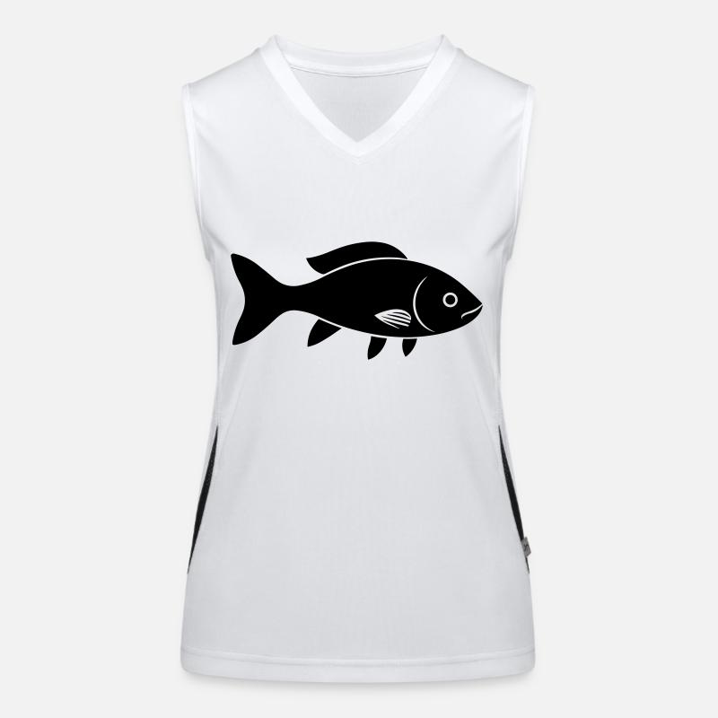 Small Carp Fish Women's Functional Contrast Tank Top