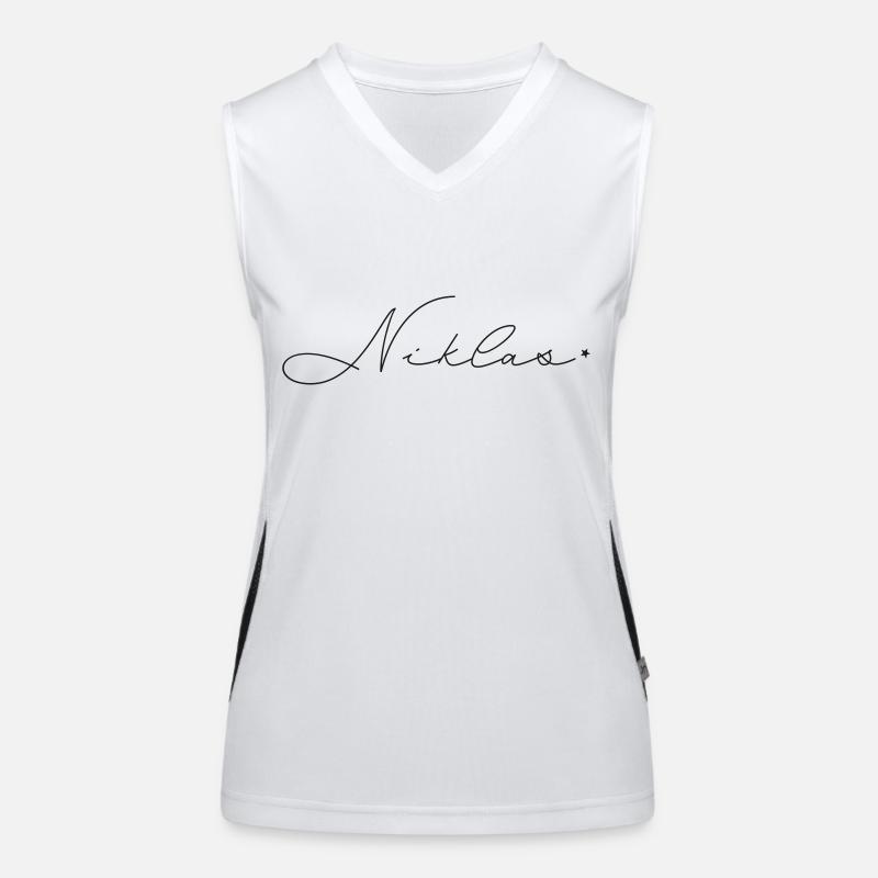 Name: Niklas - Women's Functional Contrast Tank Top - white/black