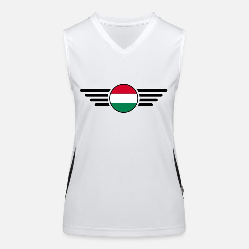 T-shirt design de style hongrois Débardeur respirant contrasté Femme