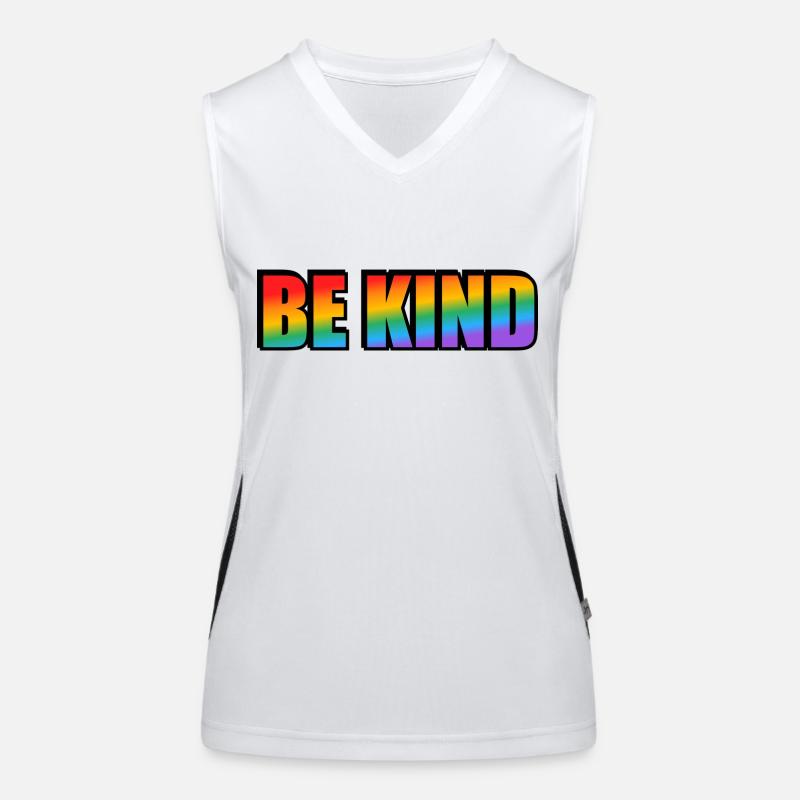 Sei freundlich Regenbogen Funktionelles Kontrast-Tank Top für Frauen