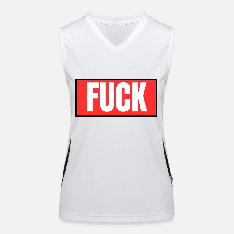 fuck Funktionelles Kontrast-Tank Top für Frauen