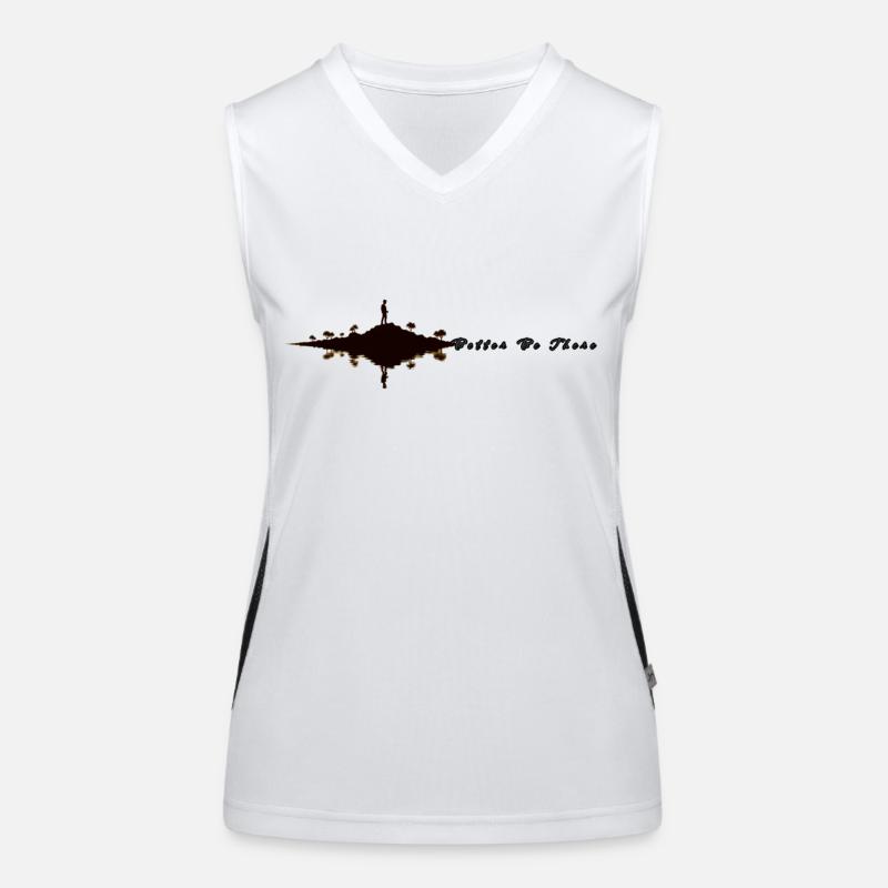 Besser dort sein Funktionelles Kontrast-Tank Top für Frauen