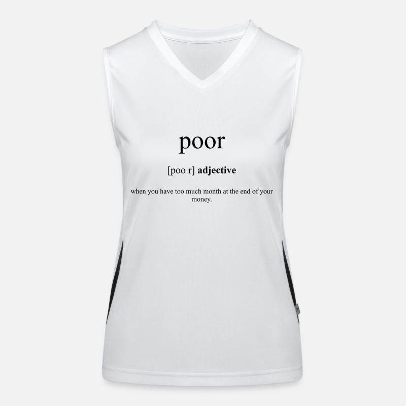 Poor | arm Definition Dictionary Funktionelles Kontrast-Tank Top für Frauen