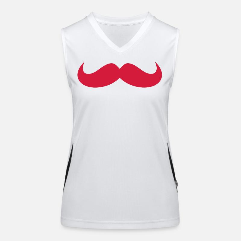 Schnurrbart Funktionelles Kontrast-Tank Top für Frauen