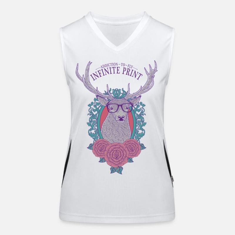 Hipster Deer Women's Functional Contrast Tank Top