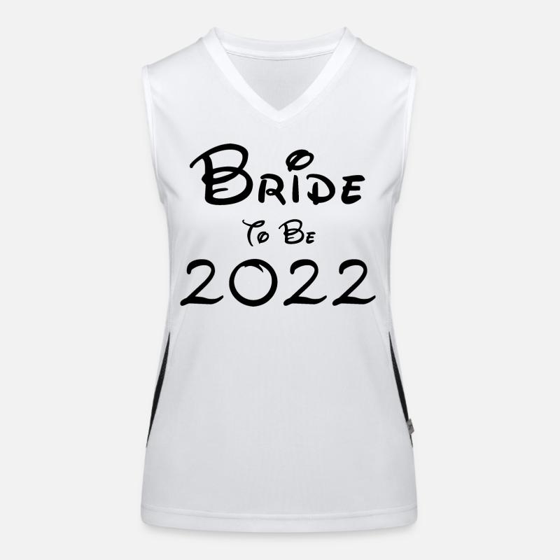Braut wird 2022 Black Font Funktionelles Kontrast-Tank Top für Frauen