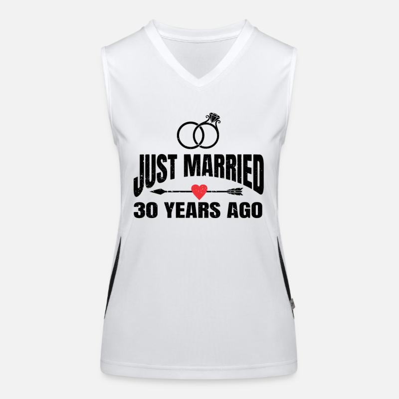 Je viens de me marier il y a 30 ans 30e anniversaire de mariage Débardeur respirant contrasté Femme