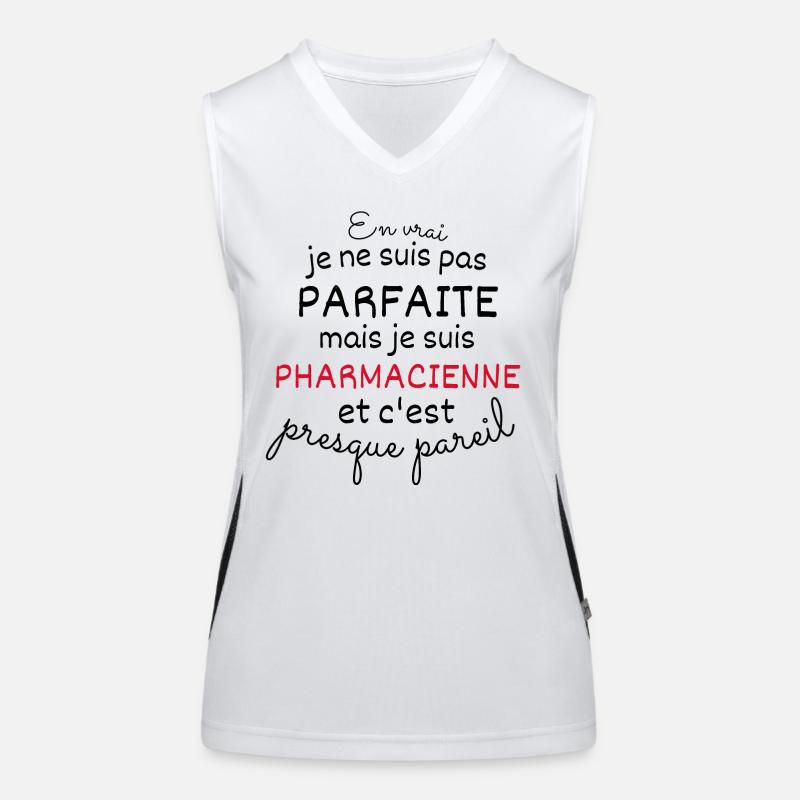 En Vrai Pas Parfaite Mais Pharmacienne Débardeur respirant contrasté Femme