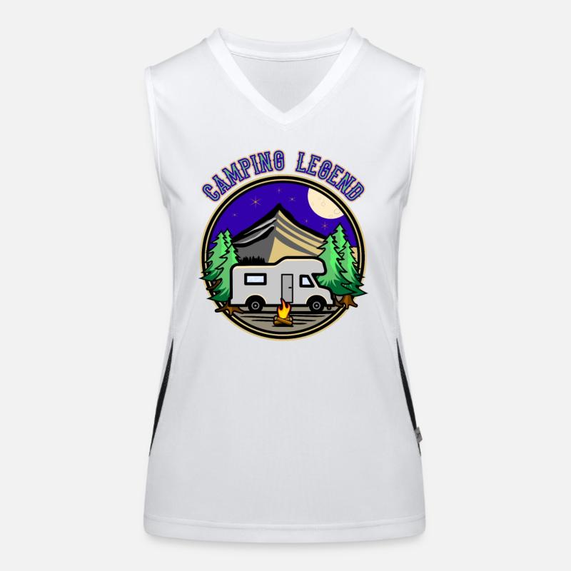 Camping Legend Legend Alcove Motorhome Driver Women's Functional Contrast Tank Top