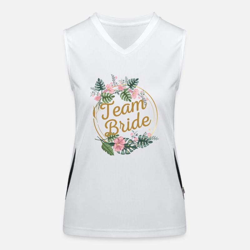Team Bride Funktionelles Kontrast-Tank Top für Frauen
