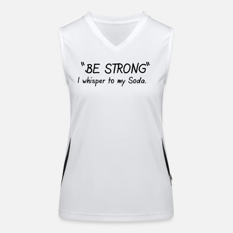 Be strong I whisper to my Limo Funktionelles Kontrast-Tank Top für Frauen