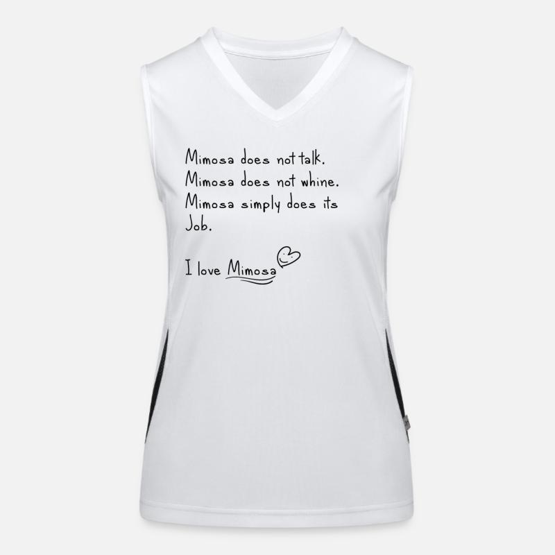 Ich liebe Mimosa Funktionelles Kontrast-Tank Top für Frauen