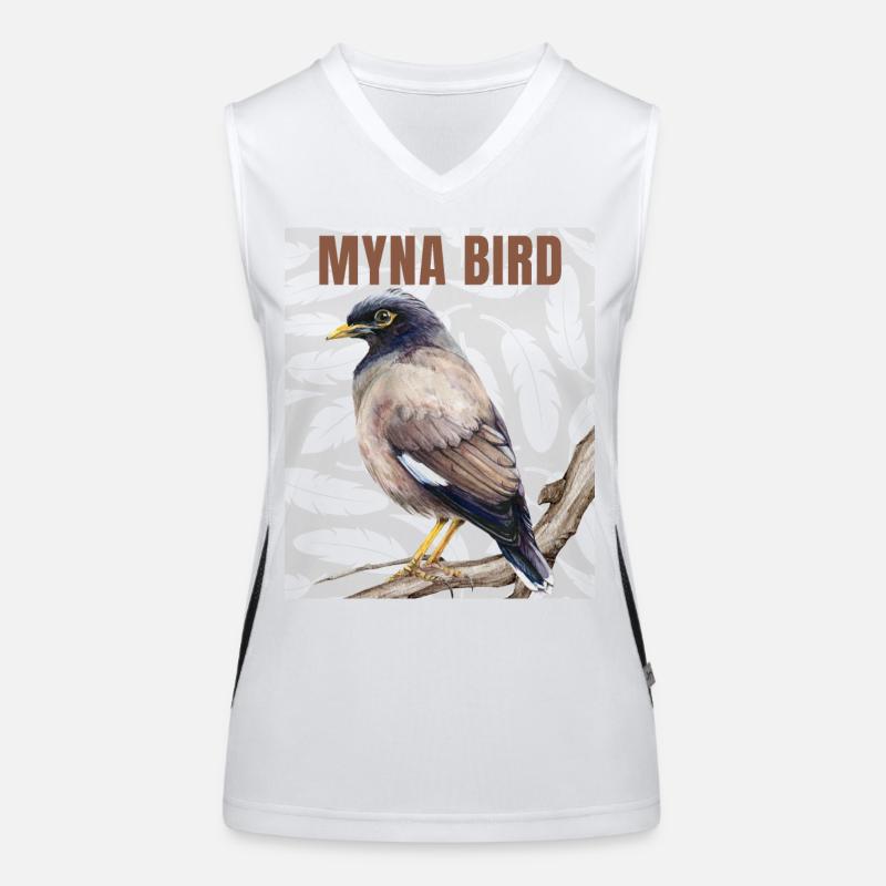 Myna Bird Collection – Eleganz trifft auf Ätherisches Funktionelles Kontrast-Tank Top für Frauen