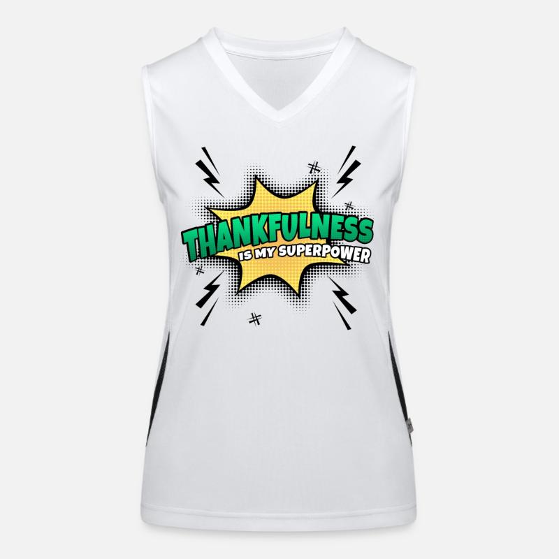 Gratitude is my superpower trait Women's Functional Contrast Tank Top