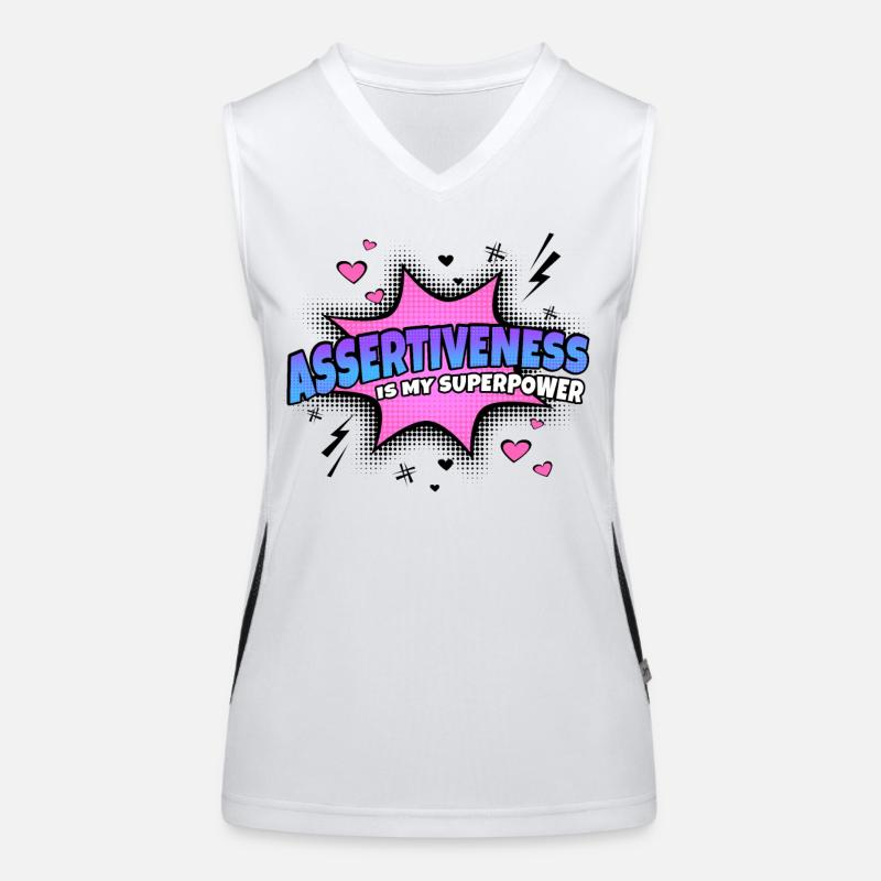 Assertiveness is my superpower Women's Functional Contrast Tank Top