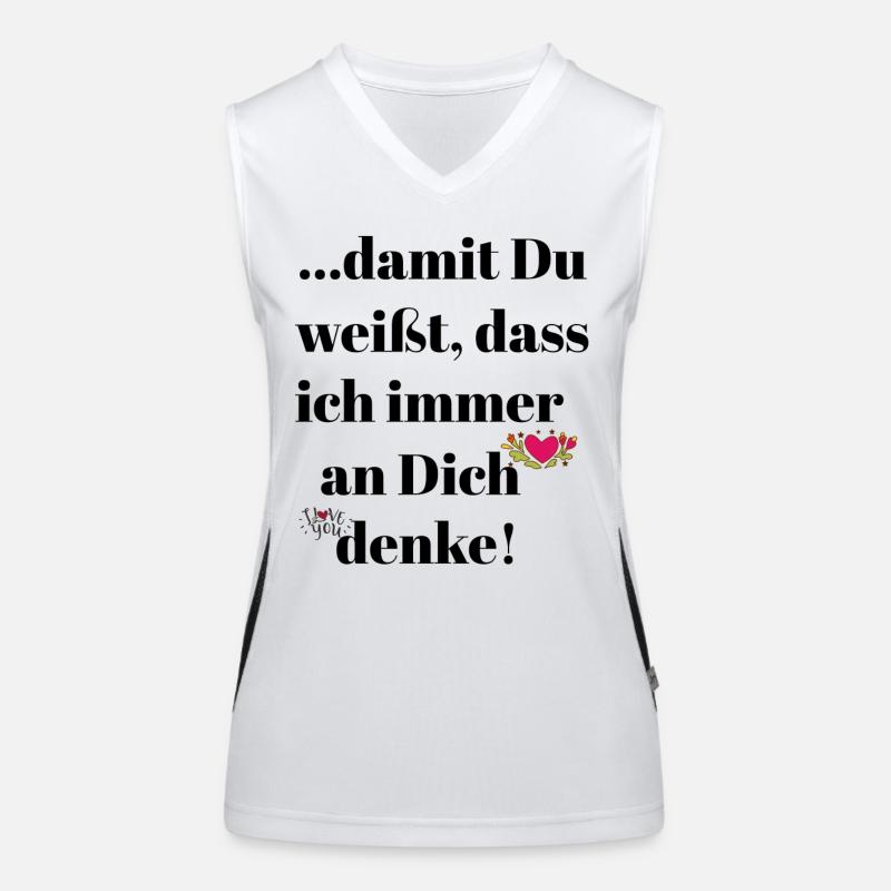 Denken Funktionelles Kontrast-Tank Top für Frauen